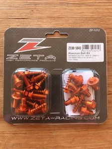 NUOVO KTM 125 + SX SXF EXCF 2016 - 2018 ZETA ARANCIONE ZETA KIT BULLONI PLASTICA ALLUMINIO - Foto 1 di 1