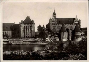 MARIENBURG Westpreußen Teilansicht ~1935 Postkarte Ansichtskarte frankiert - Picture 1 of 2