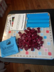 1977 Scrabble Board Game 100 Brown Tiles Used Box Damage - Picture 1 of 12