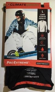 CAPA DE BASE DE PESO PESADO EXTREMO PARA HOMBRE CLIMATESMART PRO MANGA LARGA HENLEY - $44 precio de venta sugerido por el fabricante - Imagen 1 de 3