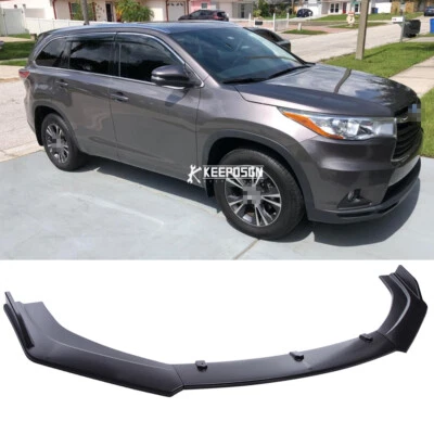 Front Bumper Lip Spoiler Splitter Body Kit Black For Toyota Highlander 2008-2021 - Image 1 of 4
