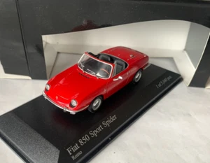 Fiat 850 Sport Spider 1968 Red Rosso Minichamps 1/43 Scale Diecast Model - Picture 1 of 4