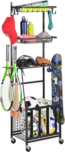 Sports Equipment Storage for Garage, Indoor/Outdoor Sports Rack for Garage, Ball - Picture 1 of 12