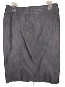 WILLI SMITH Black Wash Stretch Denim Jean Pencil Skirt Knee Sz 8 Style S861 NWT - Picture 1 of 6