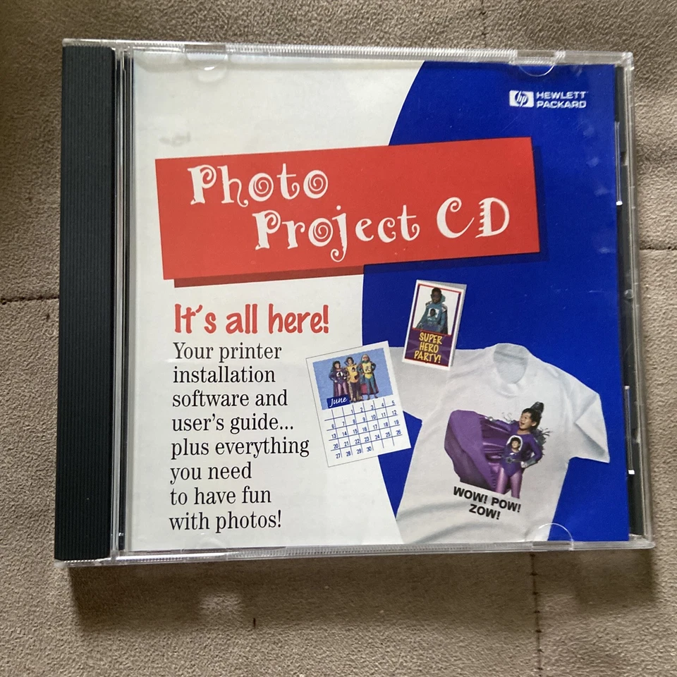 Photo Project CD ROM Hewlett Packard 1997 Have Fun With Photo Print Pak Iron-Ons - Image 1 of 4