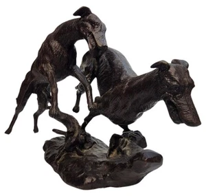 Vintage NEIL CAMPBELL (American b. 1958) Cast Bronze Sculpture "Racing Greyhound - Picture 1 of 9