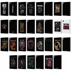 OFFICIAL TRIVIUM GRAPHICS LEATHER BOOK WALLET CASE COVER FOR APPLE iPAD - Picture 1 of 21