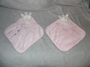 Tesco princess comforter soft toy TWO pink fairy blankie Cherokee - Picture 1 of 7
