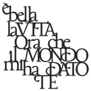 Scritta in Legno Il Mondo mi ha dato te - Picture 1 of 20