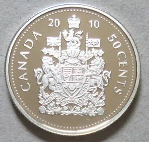 2010 Canada PROOF SILVER Half Dollar Fifty Cents Coin. UNC 50 Cents 50c - Picture 1 of 2