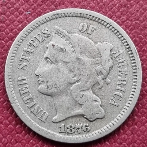 1876 Three Cent Nickel 3c Better Grade #53890 Cover