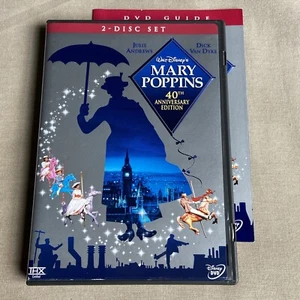Walt Disney Mary Poppins (DVD 1964 2-Disc w/ Guide) Julie Andrews Dick Van Dyke - Picture 1 of 14