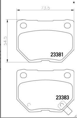 Mintex Rear Brake Pad Set - MDB1494 - Fits Nissan 300ZX 89-96 - Изображение 1 из 4