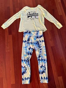 Justice Girls Size 16/18 XL Two Piece Outfit/Set Long Sleeve Top & Leggings - Picture 1 of 14