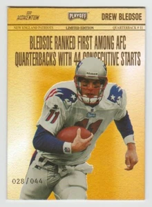 1998 Playoff Momentum SSD Headliners GOLD #8 Drew Bledsoe /44 Patriots RARE - Picture 1 of 2