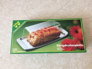 Königskuchenplatte mit Haube Kuchenbehälter Platte Behälter 35x17 Neu OVP - Bild 1 von 4