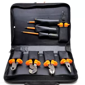 Klein 33526 isoliertes Werkzeugset, 1000 V, 8-teilige Zange, Abisolierer Canvas Reißverschluss Tasche - Bild 1 von 11