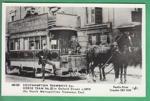 🌞SOUTHAMPTON TRAMWAYS, OXFORD STREET 1890 PAMLIN ECHTFOTO😊KAUF 2 ERHALTE 1 GRATIS - Bild 1 von 1