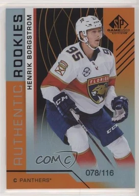 2018 SP Game Used Authentic Rookies Orange Rainbow Henrik Borgstrom Rookie RC - Image 1 of 2