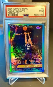 2001 Topps Chrome Refractor #79 Peja Stojakovic PSA 9 Mint POP 2 Only 3^ - Picture 1 of 3