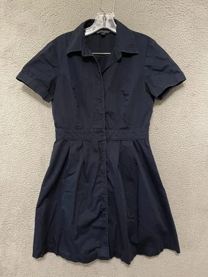 Brooks Brothers 346 Women’s Size 10 Petite Blue Shirt Dress Cotton Short Sleeve - Image 1 of 4