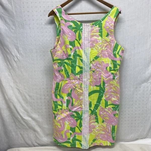 Lilly Pulitzer Fan Dance Dress 20th Anniversary Target Flamingos Women's Sz 18 - Picture 1 of 12