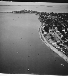 Foto aérea 1972 Nut Island Quincy Massachusetts Great Hill - Imagen 1 de 1