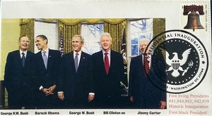 GG (Gary Gozemba) Cachet Inauguration Day 2009 Barrack Obama 5 Living Presidents - Picture 1 of 1