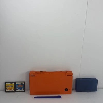 Nintendo DSi Orange TWL-001 With Stylus Mario, Naruto, Case - Tested And Working - Image 1 of 4