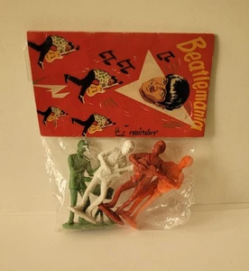 BEATLES 3" PVC Figures BEATLEMANIA SET vintage 1964 EMIROBER Ringo Face package - Picture 1 of 6