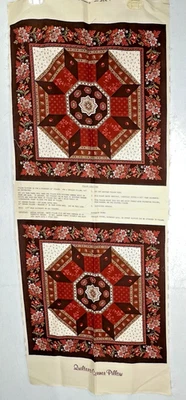 2 Quilters Corner Pillow Cover Panels with Coordinating Fabric Pieces 17" x 17" - Image 1 of 4