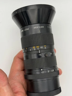 Fujinon Fuji TV Zoom Lens H6x12.5R 12.5-75mm f1.2 C Mount - Image 1 of 4
