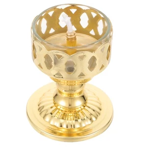 Vintage Butter Lamp Buddhist Oil Lamp Temple Lamp Decorative Butter Lamp - Picture 1 of 12