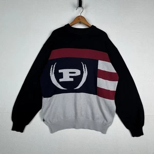 Vintage Phat Farm Crewneck Pullover Sweater Size 2XL Y2K Black Gray Red - Picture 1 of 11