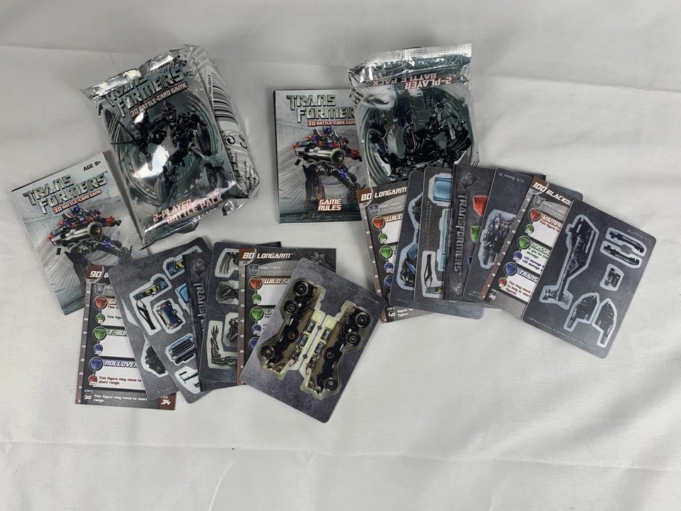 2 paquetes abiertos de batalla TRANSFORMERS 3D juego de cartas para 2 jugadores Foto 1 de 4