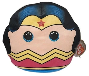 Ty Squishy Beanies - WONDER WOMAN 10" (DC Comics) NEW Pillow Plush Stuffed Toy - Picture 1 of 8