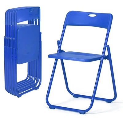 Garden 6 PCS Portable Folding Plastic Stackable Chairs for Outdoor Wedding Party - Image 1 of 4