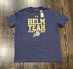 Under Armour Navy Midshipmen T Shirt Men’s Large Blue Cotton NEW - Picture 1 of 4