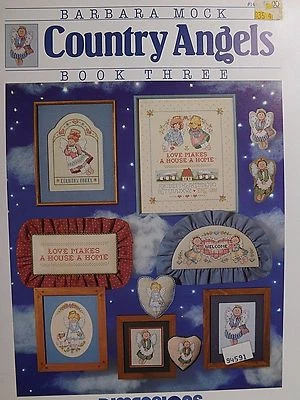Country Angels Cross Stitch Pattern Booklet Dimensions Barbara Mock 1988 - Image 1 of 4