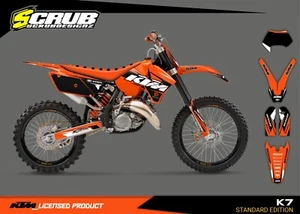 KTM EXC EXCf 125 200 250 400 450 525 2005 2006 2007 Grafika Dekoracja Naklejka SCRUB - Zdjęcie 1 z 17