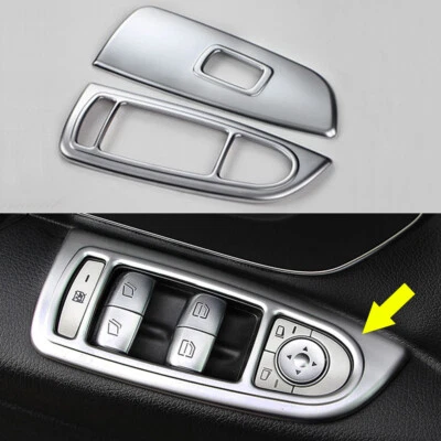 Fits Mercedes-Benz Metris Vito 2014-23 Matte Front Door Window Button Trim Frame - Image 1 of 4