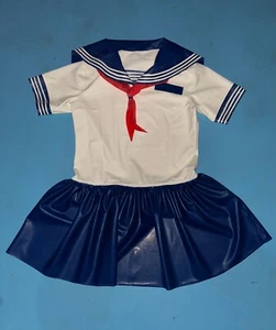 1016-4 Latex Rubber Gummi school Uniform Dress Sailor customized cosplay 0.4mm - Bild 1 von 6