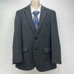 John Lewis Blazer Herren Gr. 40R Moon Tweed Sportjacke Grau Fischgrätmuster - Bild 1 von 16