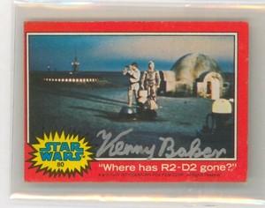1977 Star Wars vintage card #80 autographed Kenny Baker as R2-D2 PSA
