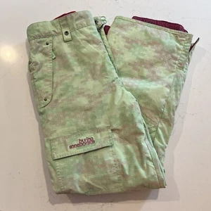 Burton Snowboard Cargo Pants Girls XL Lined Adjustable Waist Zip Ankle Snowpants - Picture 1 of 3