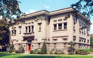 Postal de la biblioteca pública de Frankfort Indiana - Imagen 1 de 2