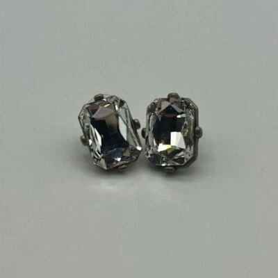 Pendientes Joan Rivers Vintage Cristal Transparente Estrás Poste Foto 1 de 4