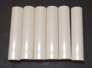 SET OF 6, 4" TALL CREAM PLASTIC CANDELABRA SOCKET CHANDELIER COVERS 50930JQ - Picture 1 of 2