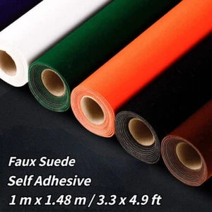 Self Adhesive Faux Suede Fabric Sticker Felt Car Interior Film Jewelry Case - Picture 1 of 46