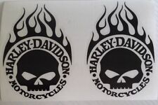2 pezzi adesivi logo Harley Davidson in nero 12,5×8,5 cm